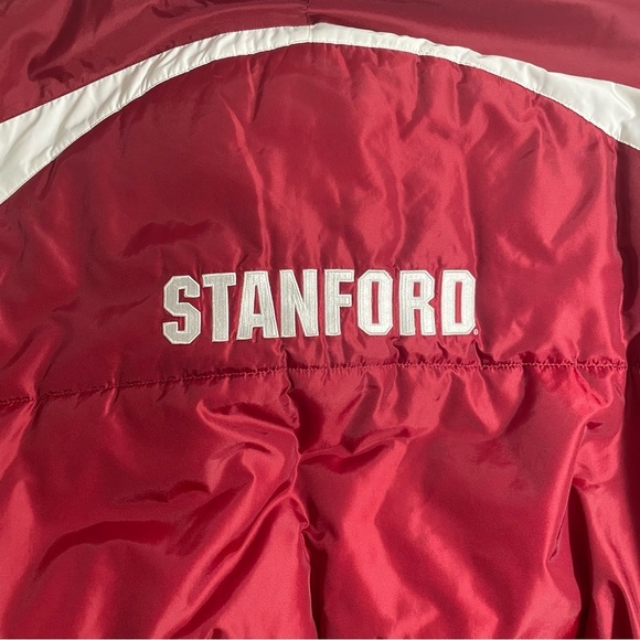 Nike‎ Team Issue Stanford Cardinal Puffer Hooded Parka Jacket Men's XXL Red EUC - Picture 1 of 11